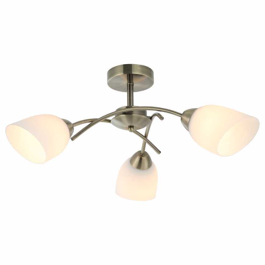 Fäst ljuskrona DONNA 3xE27/60W/230V patina