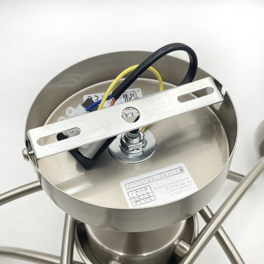 Fäst ljuskrona DONNA 5xE27/60W/230V nickel