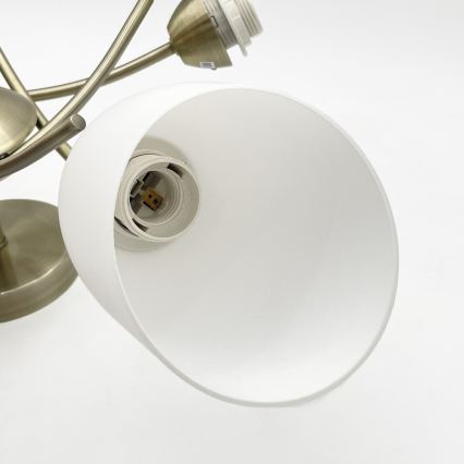 Fäst ljuskrona DONNA 5xE27/60W/230V patina