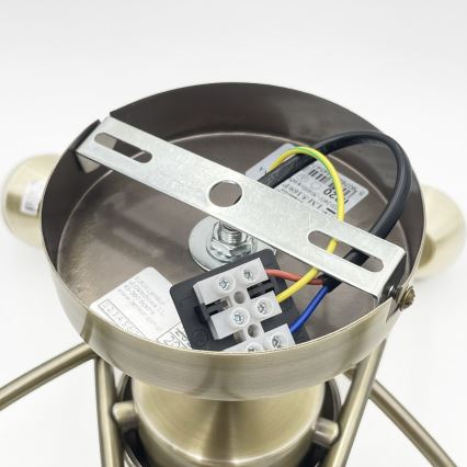 Fäst ljuskrona DONNA 5xE27/60W/230V patina