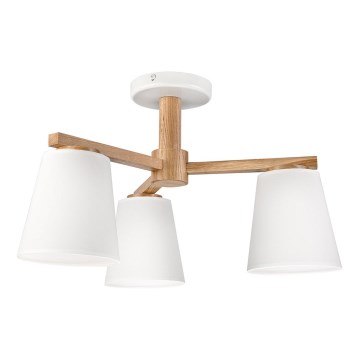 Fäst ljuskrona ELLIE 3xE27/15W/230V vit/ek
