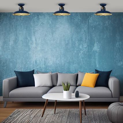 Fastsatt Ljuskrona  FELIX 1xE27/60W/230V blå 