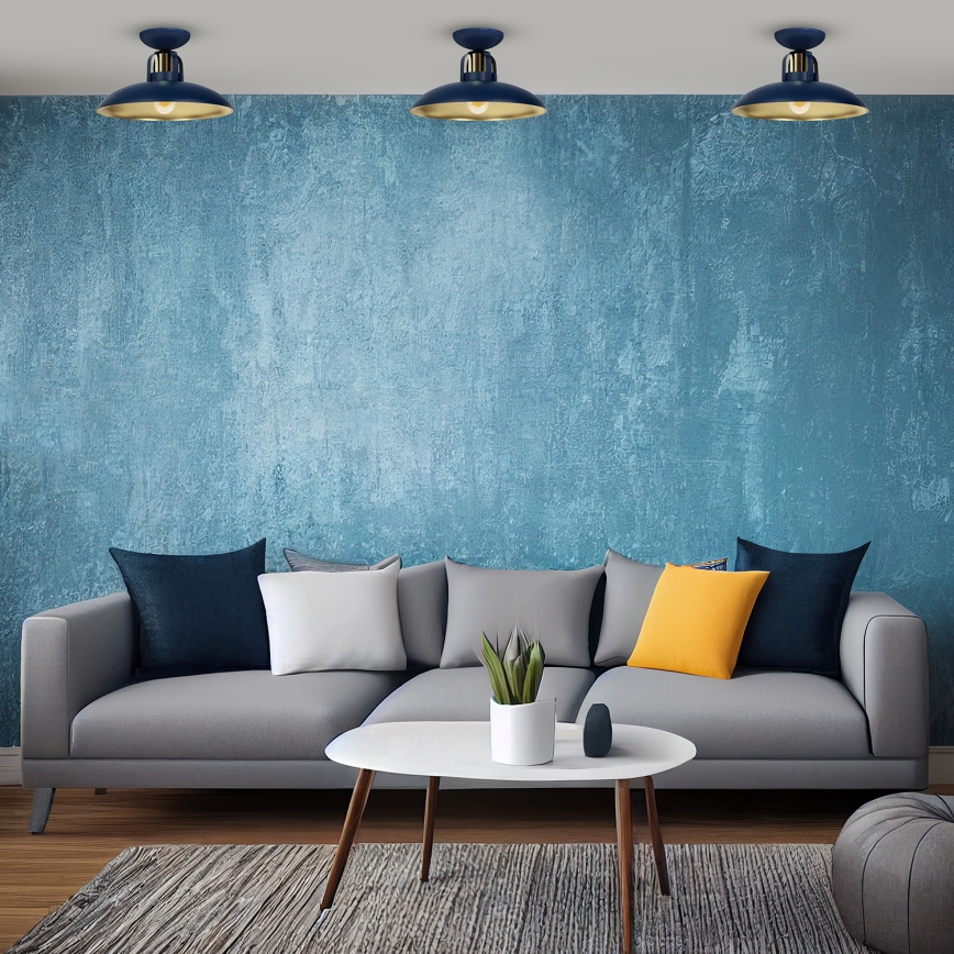 Fastsatt Ljuskrona  FELIX 1xE27/60W/230V blå 