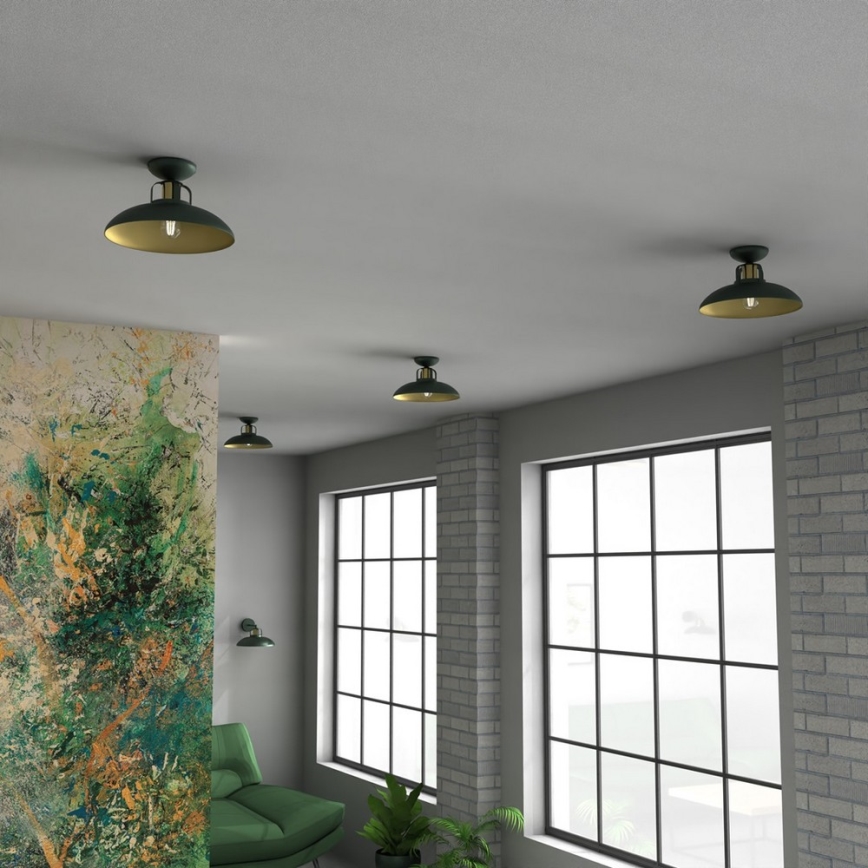 Fastsatt Ljuskrona  FELIX 1xE27/60W/230V grön