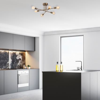 Fastsatt Ljuskrona  FLOWER 6xE27/40W/230V