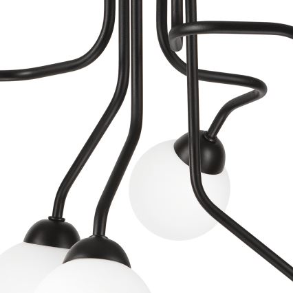 Fäst ljuskrona HOLLY 6xG9/5W/230V svart