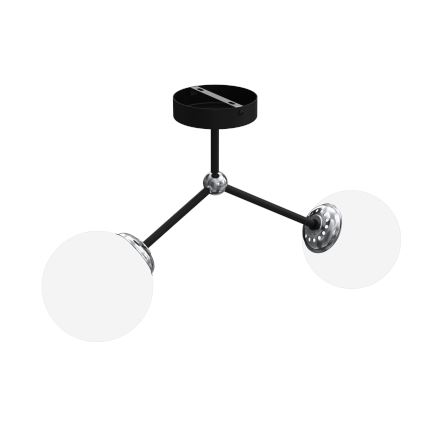 Fastsatt Ljuskrona  JOY 2xE14/40W/230V svart /blank krom