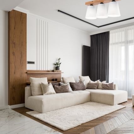 Fäst ljuskrona LULA 3xE27/60W/230V ek