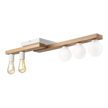 Fäst ljuskrona MATTE 2xE27/15W/230V + 3xG9/5W/230V vit/ek