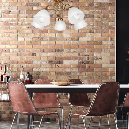 Fäst ljuskrona MIRANDA 1xE27/60W/230V gold