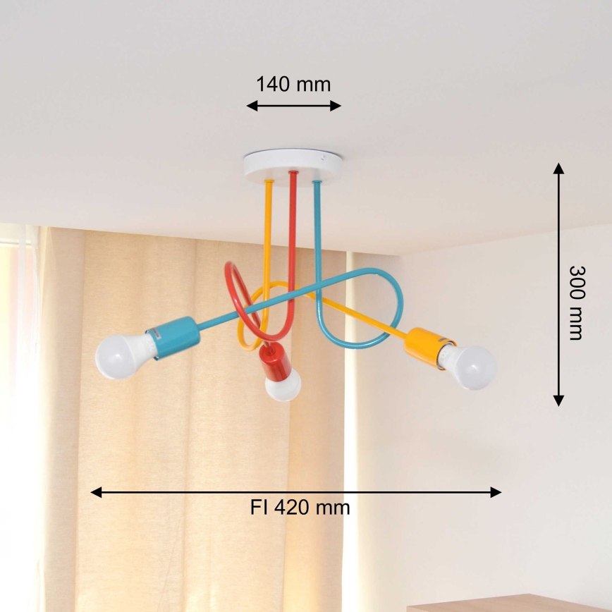 Fäst ljuskrona OXFORD 3xE27/15W/230V