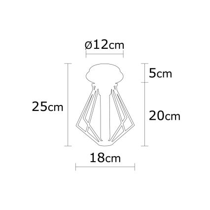 Fastsatt Ljuskrona  OYLAT 1xE27/60W/230V