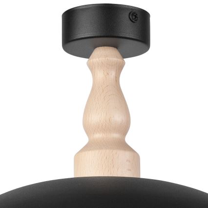 Fäst ljuskrona RINA 1xE27/15W/230V svart/bok