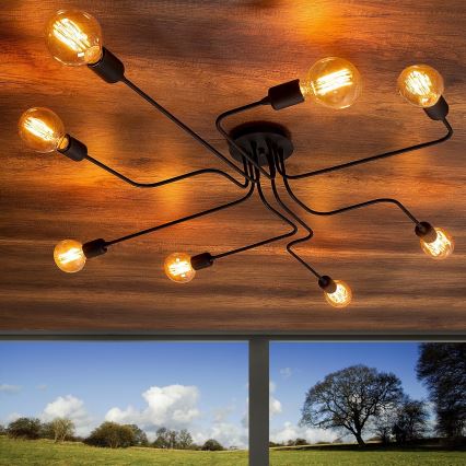 Fastsatt Ljuskrona  TRUVA 8xE27/40W/230V