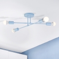 Fastmonterad taklampa CAMBRIDGE 4xE27/15W/230V blå