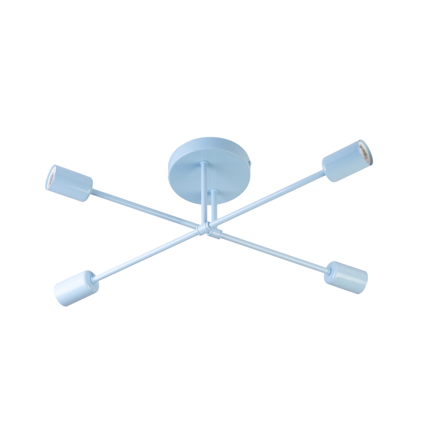 Fastmonterad taklampa CAMBRIDGE 4xE27/15W/230V blå