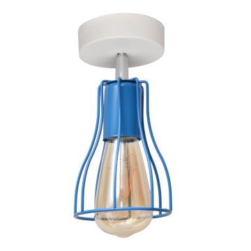 Fastsatt takkrona  TUBE II 1xE27/15W/230V blå 