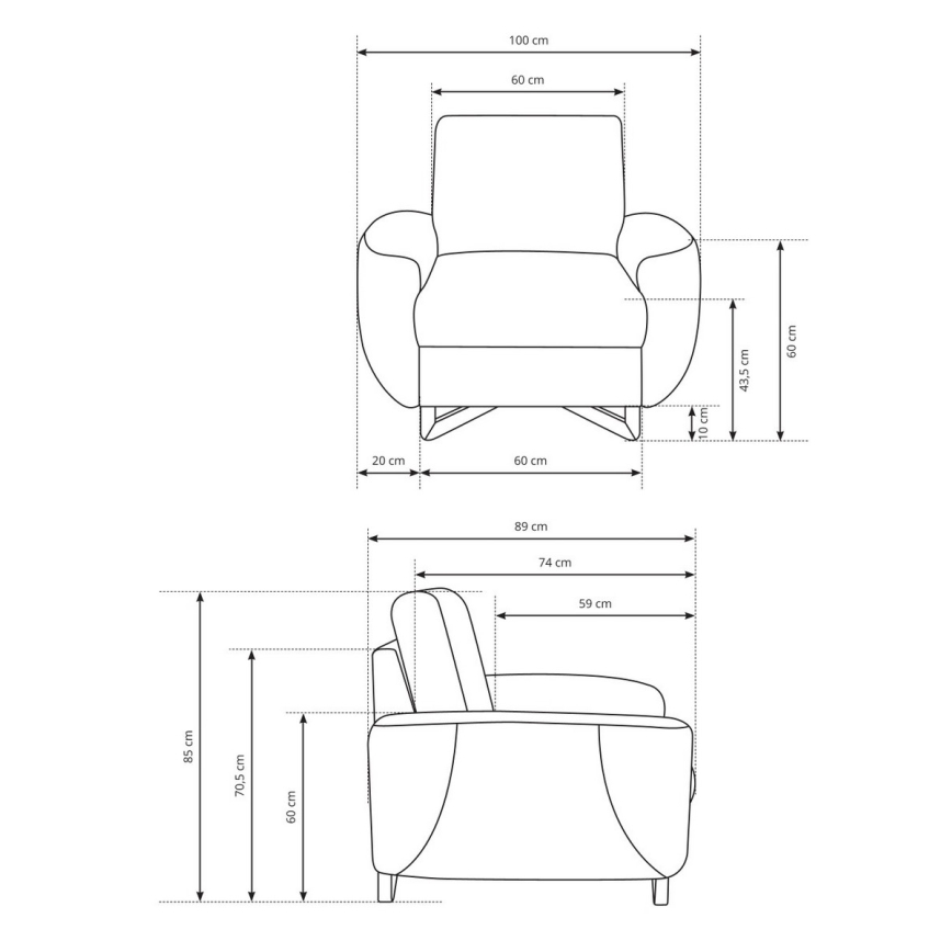 Fåtölj AVESTA blå