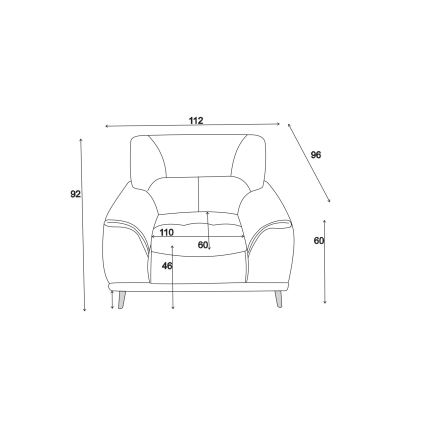 Fåtölj LIVORNO beige