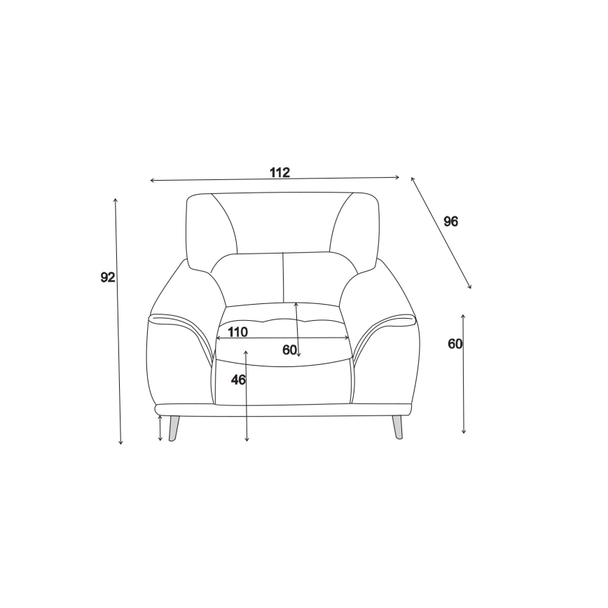 Fåtölj LIVORNO svart