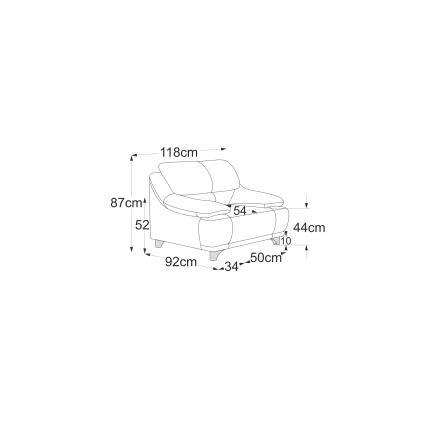 Fåtölj RIMINI brun
