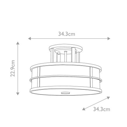 Feiss - Fäst ljuskrona FUSION 3xE27/60W/230V
