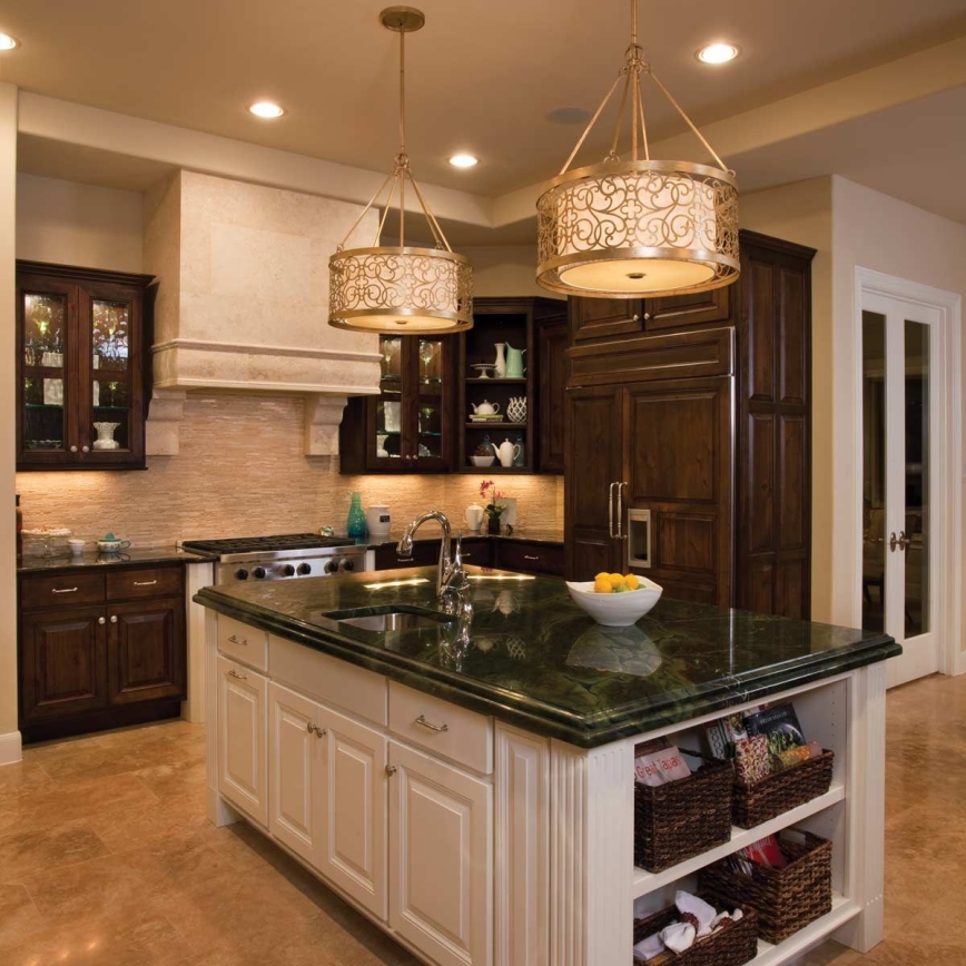 Feiss - takpendel på stång ARABESQUE 4xE27/60W/230V guld