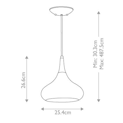 Feiss - Takpendel BESO på sladd 1xE27/60W/230V Ø 25,4 cm svart/koppar