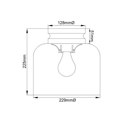 Feiss - Taklampa HOUNSLOW 1xE27/60W/230V blank krom