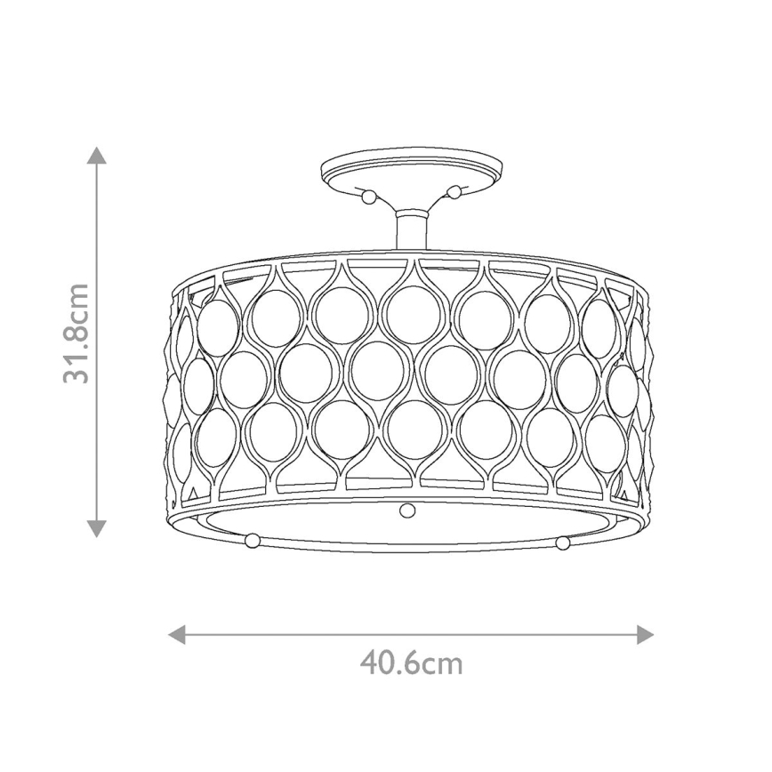 Feiss - Ytmonterad ljuskrona LUCIA 3xE27/60W/230V