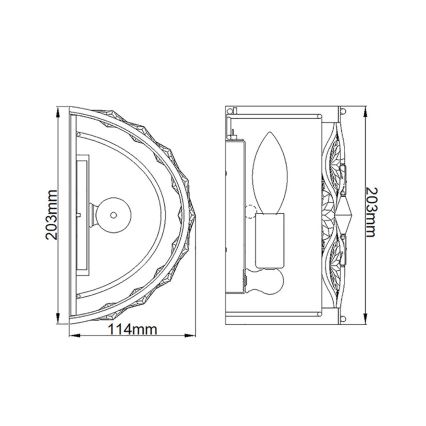 Feiss - Vägglampa LUCIA 1xE14/40W/230V