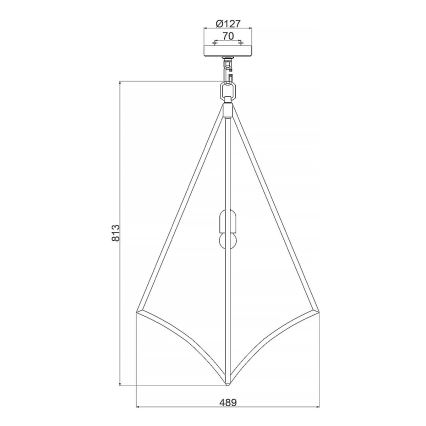 Feiss - Ljuskrona på kedja NICO 1xE27/60W/230V