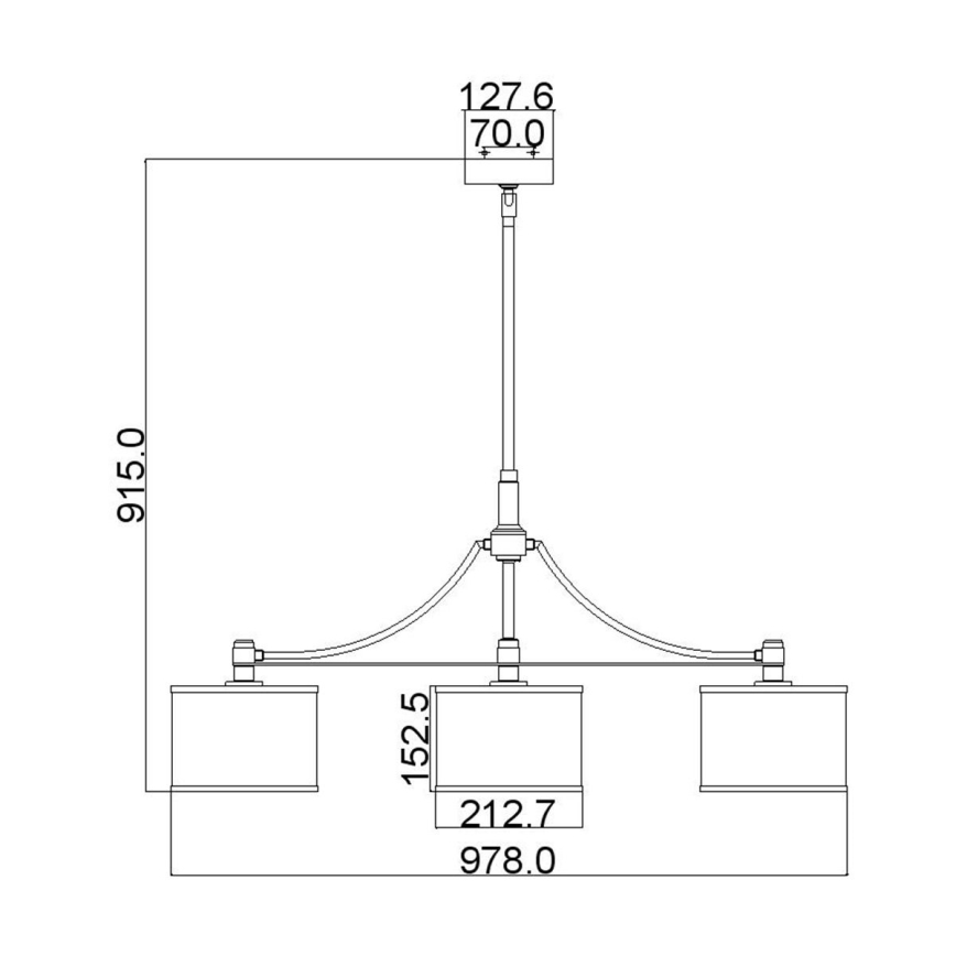 Feiss - Pendelkrona PROSPECT PARK 3xE27/60W/230V