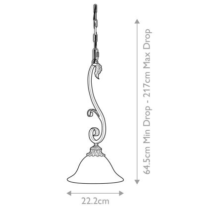 Feiss - Ljuskrona på kedja SONOMA VALLEY 1xE27/60W/230V