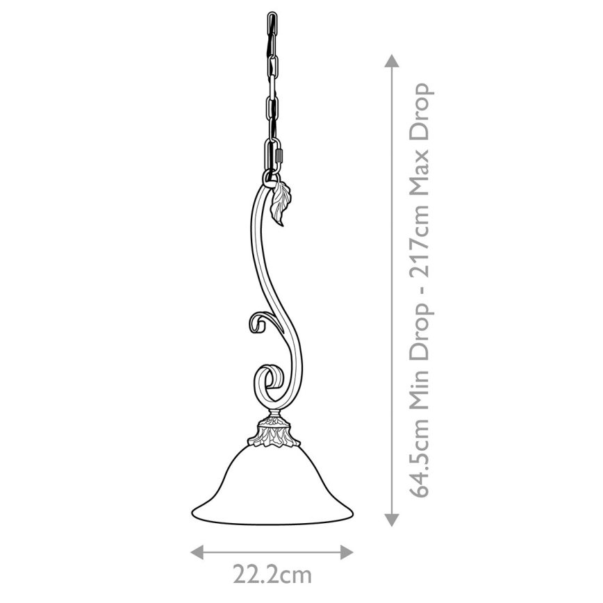 Feiss - Ljuskrona på kedja SONOMA VALLEY 1xE27/60W/230V