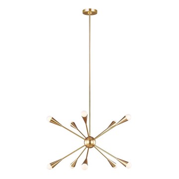 Feiss - LED pendelljuskrona JAX 10xG9/3W/230V guld