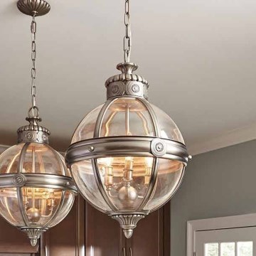 Feiss - Ljuskrona på kedja ADAMS 3xE14/60W/230V brons