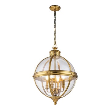 Feiss - Ljuskrona på kedja ADAMS 4xE14/60W/230V guld