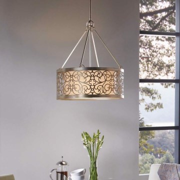 Feiss - takpendel på stång ARABESQUE 4xE27/60W/230V guld