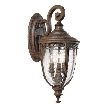 Feiss - Vägglampa för utomhusbruk ENGLISH BRIDLE 3xE14/60W/230V IP44