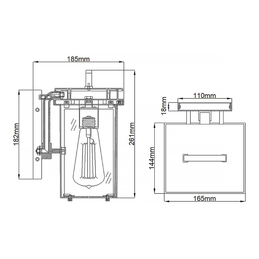 Feiss - Vägglampa för utomhusbruk GLENVIEW 1xE27/60W/230V IP44 antracit