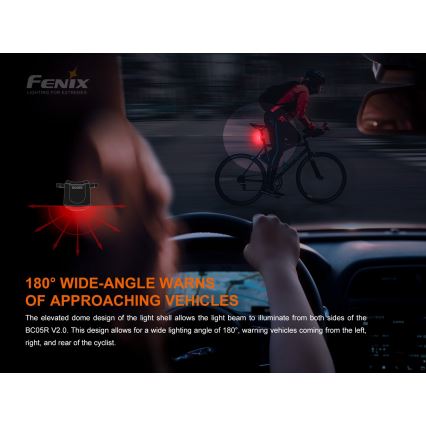 Fenix BC05RV20 - LED Uppladdningsbar Fick lampa LED/USB IP66 15 lm 120 h