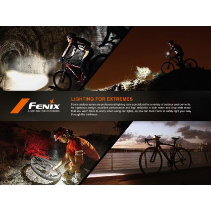 Fenix BC15R - LED Dimbar uppladdningsbar cykellampa LED/USB IP66 400 glansig 31,5 h 2600 mAh