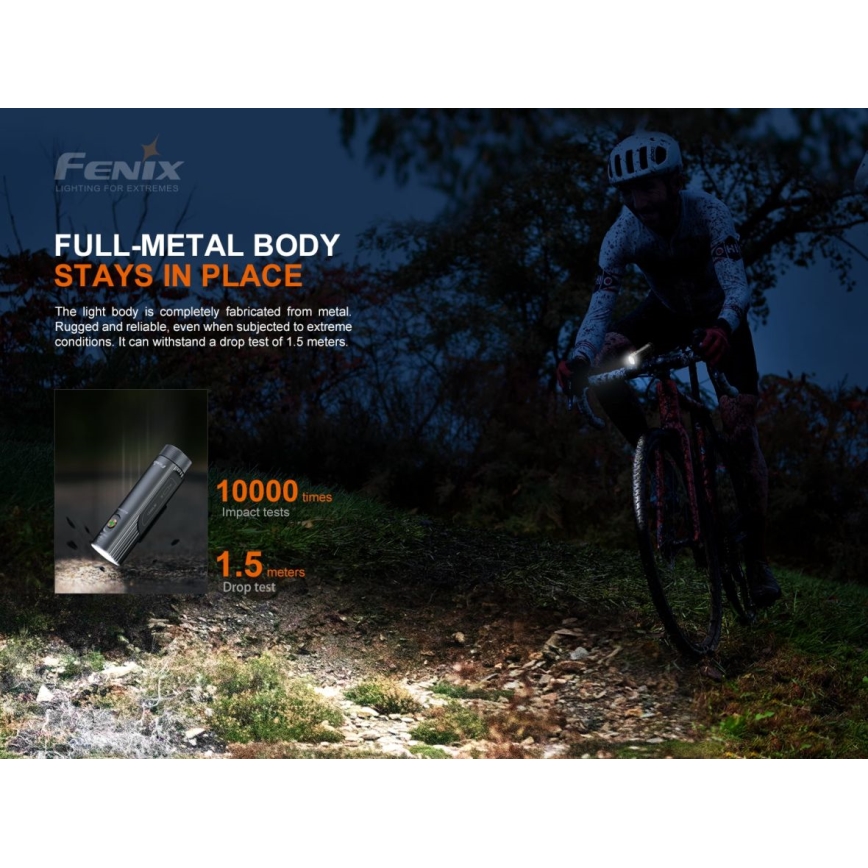 Fenix BC21RV30 - LED Uppladdningsbar cykellampa LED/USB IP68 1200 lm 33 timmar