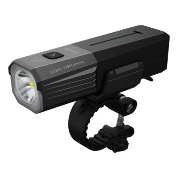 Fenix BC22R - dimbar uppladdningsbar cykellampa LED/USB 3400 mAh IP66 1400 lm 41 h svart