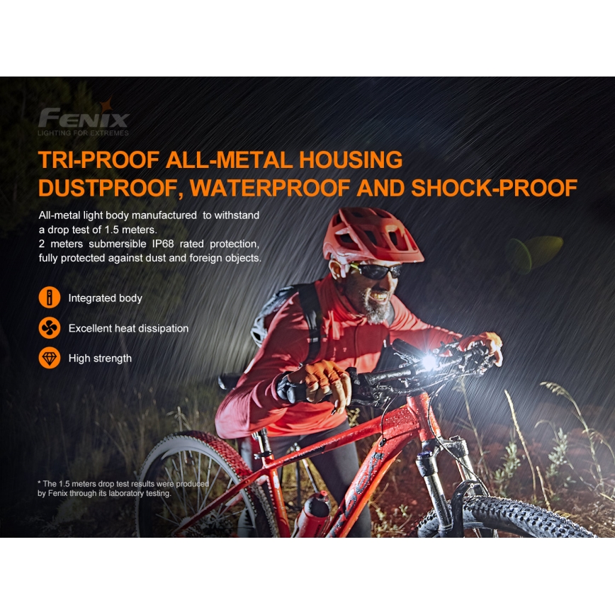 Fenix BC26R - LED Uppladdningsbar cykellampa LED/USB IP68 1600 lm 65 timmar