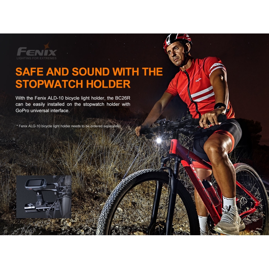 Fenix BC26R - LED Uppladdningsbar cykellampa LED/USB IP68 1600 lm 65 timmar