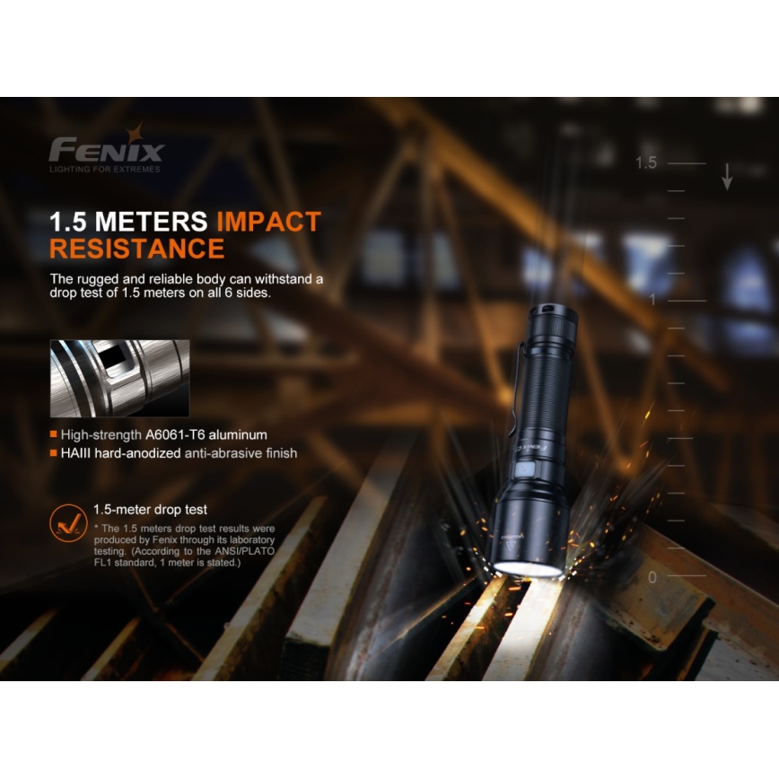 Fenix C7 - dimbar uppladdningsbar LED-ficklampa LED/1x21700 IP68 3000 lm 68 h