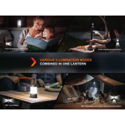 Fenix CL26RPROOLI - LED Ljusreglerad bärbar uppladdningsbar lampa LED/USB IP66 650 glansig 408 h 5000 mAh grön