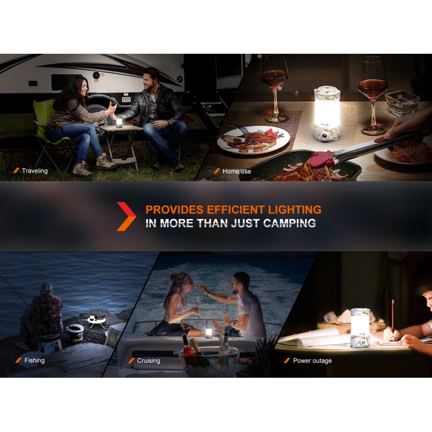 Fenix CL26RPROOLI - LED Ljusreglerad bärbar uppladdningsbar lampa LED/USB IP66 650 glansig 408 h 5000 mAh grön